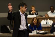 University of Chicago Lecture Photo of a professor teaching at the University of Chicago